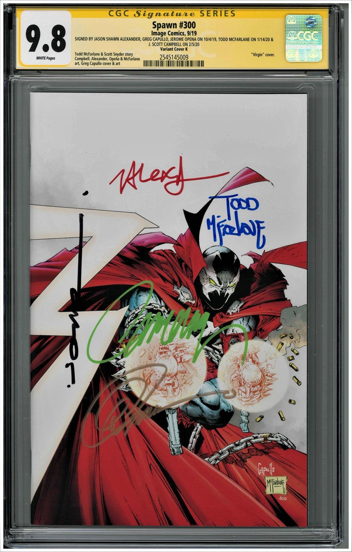 CGC SPAWN #300 VARIANT COVER K (9.8) SS - SIGNED BY MCFARLANE, CAMPBELL, CAPULLO, ALEXANDER & OPENA - Kings Comics