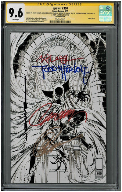 CGC SPAWN #300 VARIANT COVER N (9.6) SS - SIGNED BY MCFARLANE, CAMPBELL, CAPULLO, ALEXANDER & OPENA