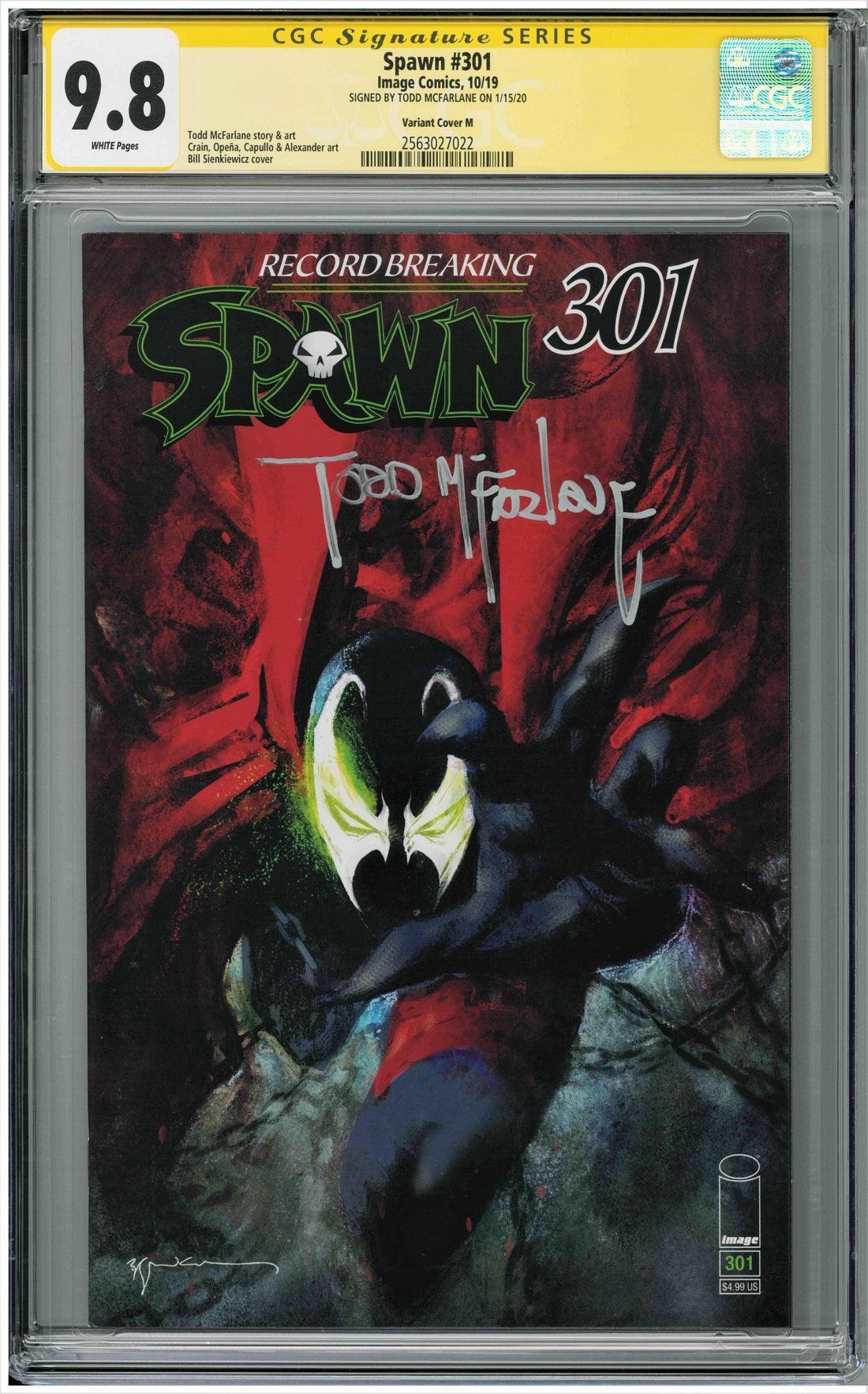 CGC SPAWN #301 VARIANT COVER M (9.8) SIGNATURE SERIES - SIGNED BY TODD MCFARLANE - Kings Comics