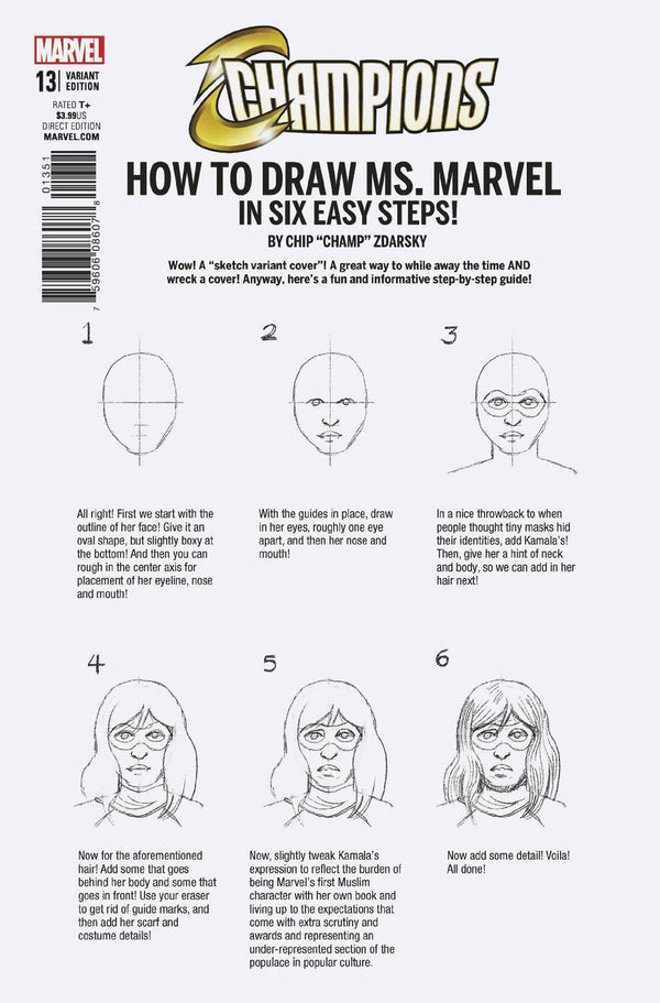 CHAMPIONS VOL 2 (2016) #13 ZDARSKY HOW TO DRAW VAR LEG