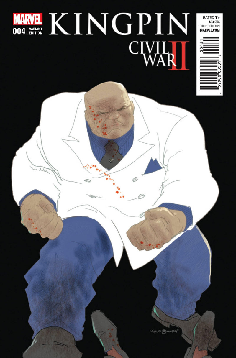CIVIL WAR II KINGPIN #4 BAKER VAR