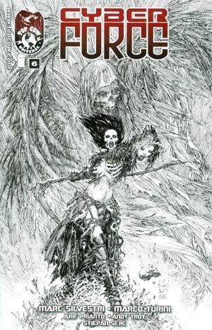 CYBER FORCE VOL 4 #6 10 COPY SILVESTRI B&W INCV