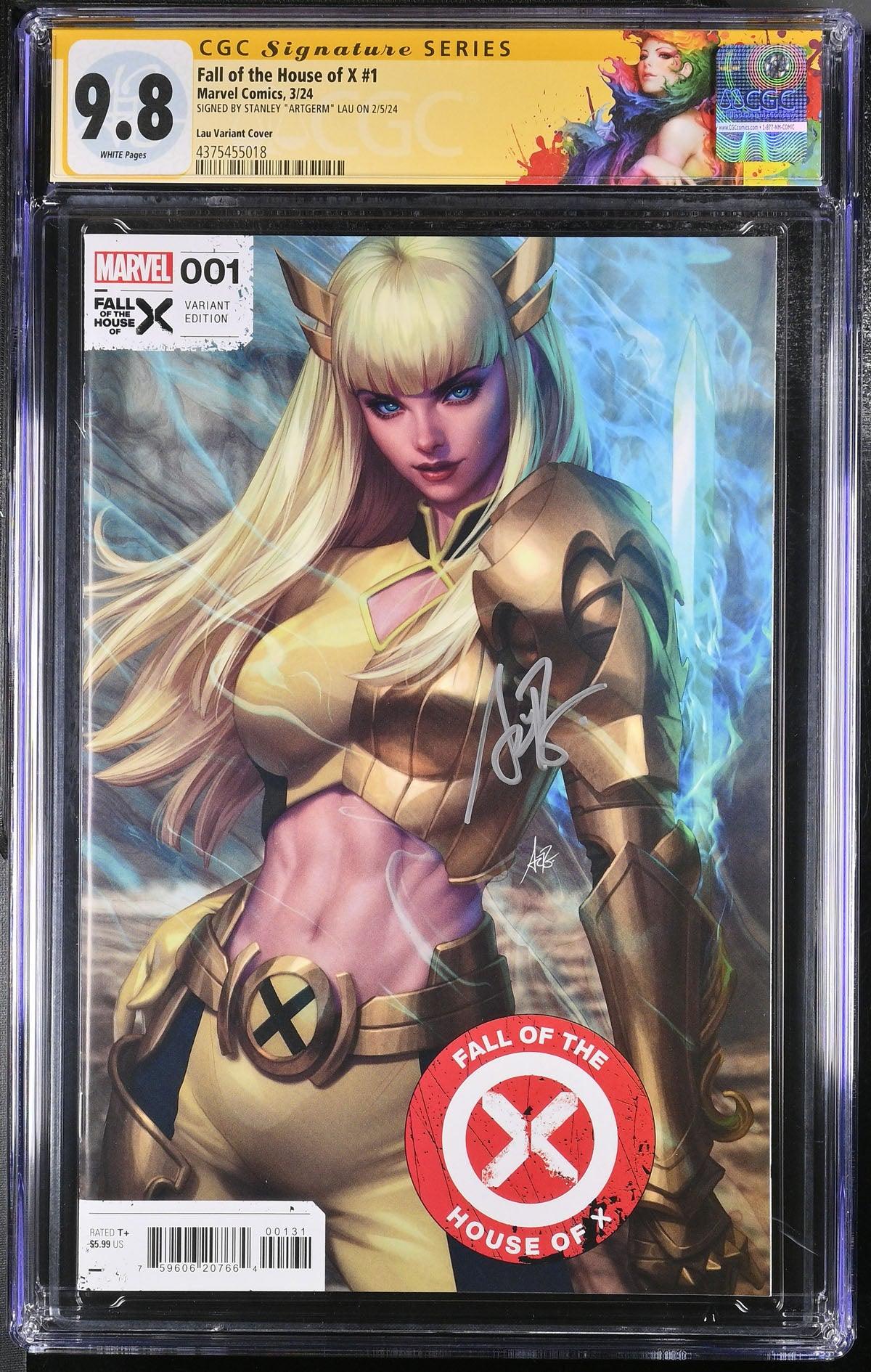 CGC FALL OF THE HOUSE OF X #1 LAU VARIANT (9.8) SIGNATURE SERIES - SIGNED BY STANLEY "ARTGERM"