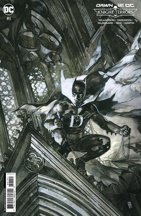 KNIGHT TERRORS (2023) #1 CVR F INC 1:50 ALEX MALEEV B&W CARD STOCK VAR