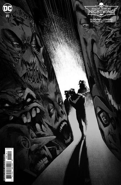 KNIGHT TERRORS NIGHTWING (2023) #1 CVR F INC 1:50 JASON SHAWN ALEXANDER B&W CARD STOCK VAR