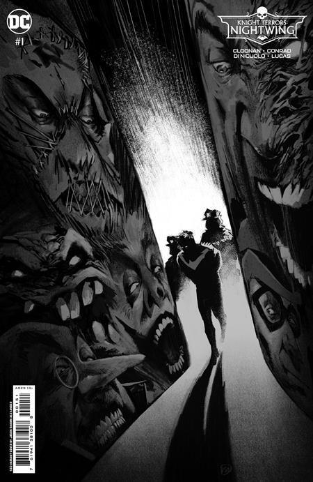 KNIGHT TERRORS NIGHTWING (2023) #1 CVR F INC 1:50 JASON SHAWN ALEXANDER B&W CARD STOCK VAR