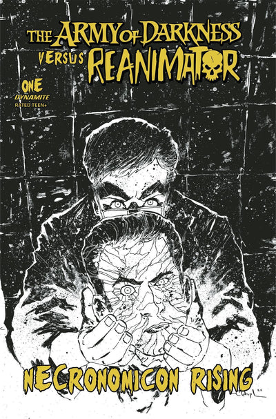 ARMY OF DARKNESS VS REANIMATOR NECRONOMICON RISING #1 CVR F 10 COPY INCV MITTEN B&W
