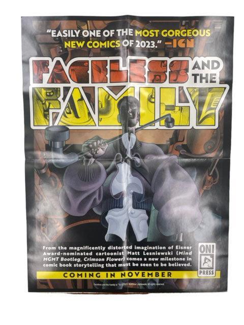 FACELESS AND THE FAMILY & INVASIVE DOUBLE SIDED FOLDED POSTER PROMO - Kings Comics