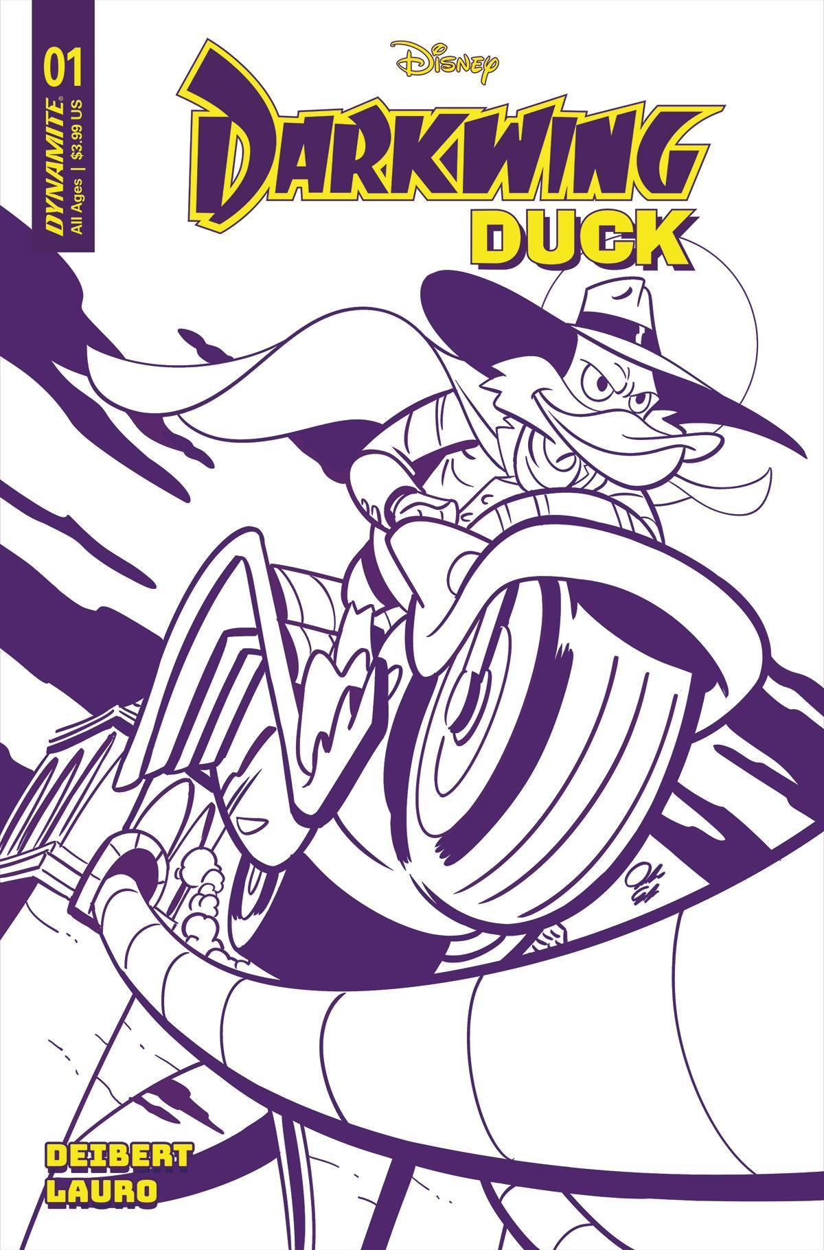 DARKWING DUCK VOL 3 (2023) #1 CVR O 75 COPY INCV EDGAR PURPLE LINE ART - Kings Comics