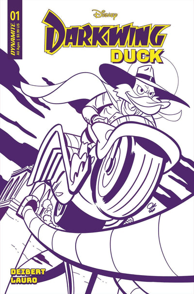 DARKWING DUCK VOL 3 (2023) #1 CVR O 75 COPY INCV EDGAR PURPLE LINE ART