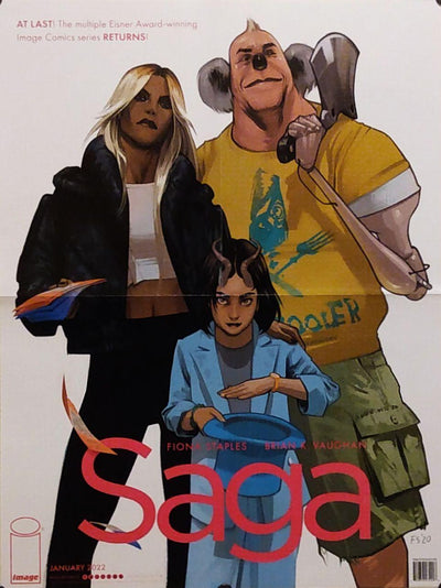 SAGA (2012) #55 FIONA STAPLES FOLDED PROMO POSTER