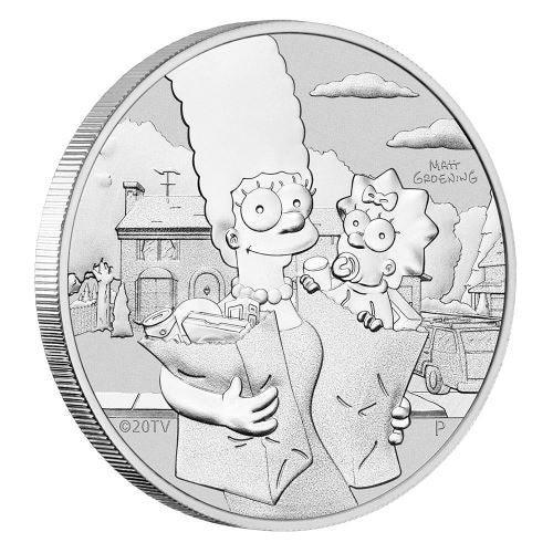 SIMPSONS - MARGE & MAGGIE 2021 1oz SILVER COIN IN CARD - Kings Comics