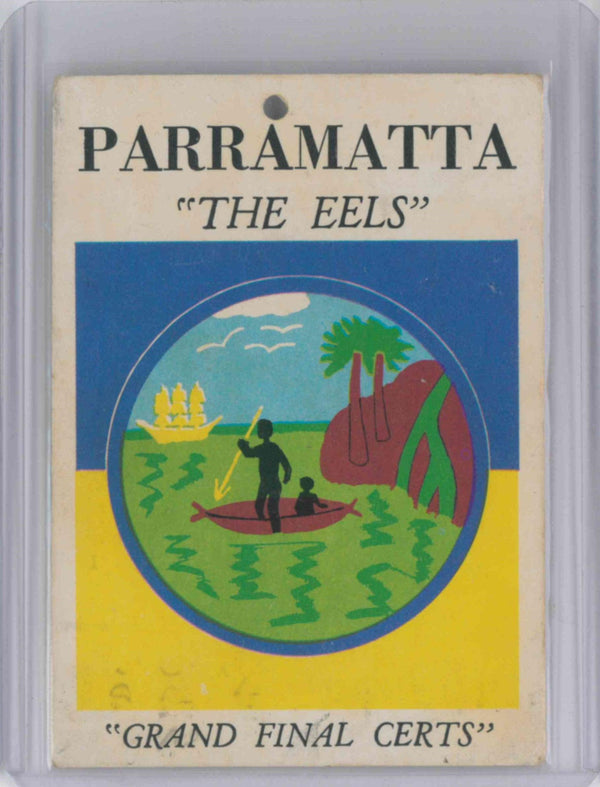 1968 SCANLENS RUGBY LEAGUE PARRAMATTA EELS CREST LOGO EMBLEM