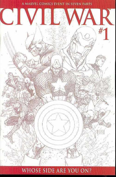 CIVIL WAR (2006) #1 75 COPY TURNER SKETCH VAR