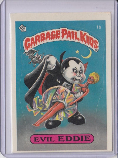 1985 GARBAGE PAIL KIDS GPK SERIES 1 #1B EVIL EDDIE