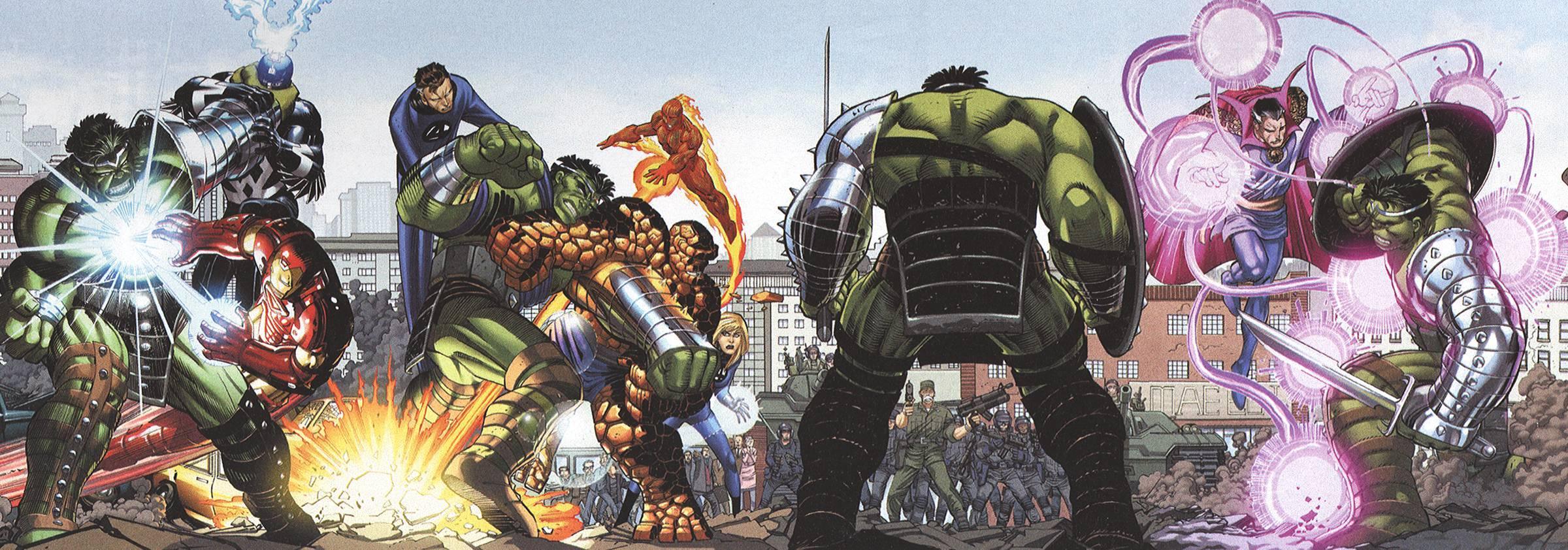 WORLD WAR HULK BY ROMITA JR PANORAMA POSTER - Kings Comics