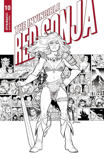 INVINCIBLE RED SONJA #10 CVR G 15 COPY INCV CONNER B&W