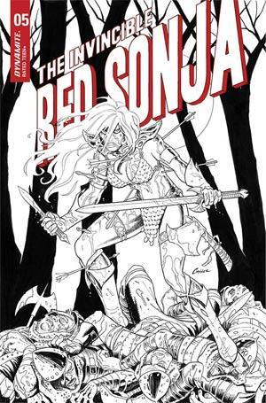INVINCIBLE RED SONJA #5 CVR G 15 COPY INCV CONNER B&W - Kings Comics
