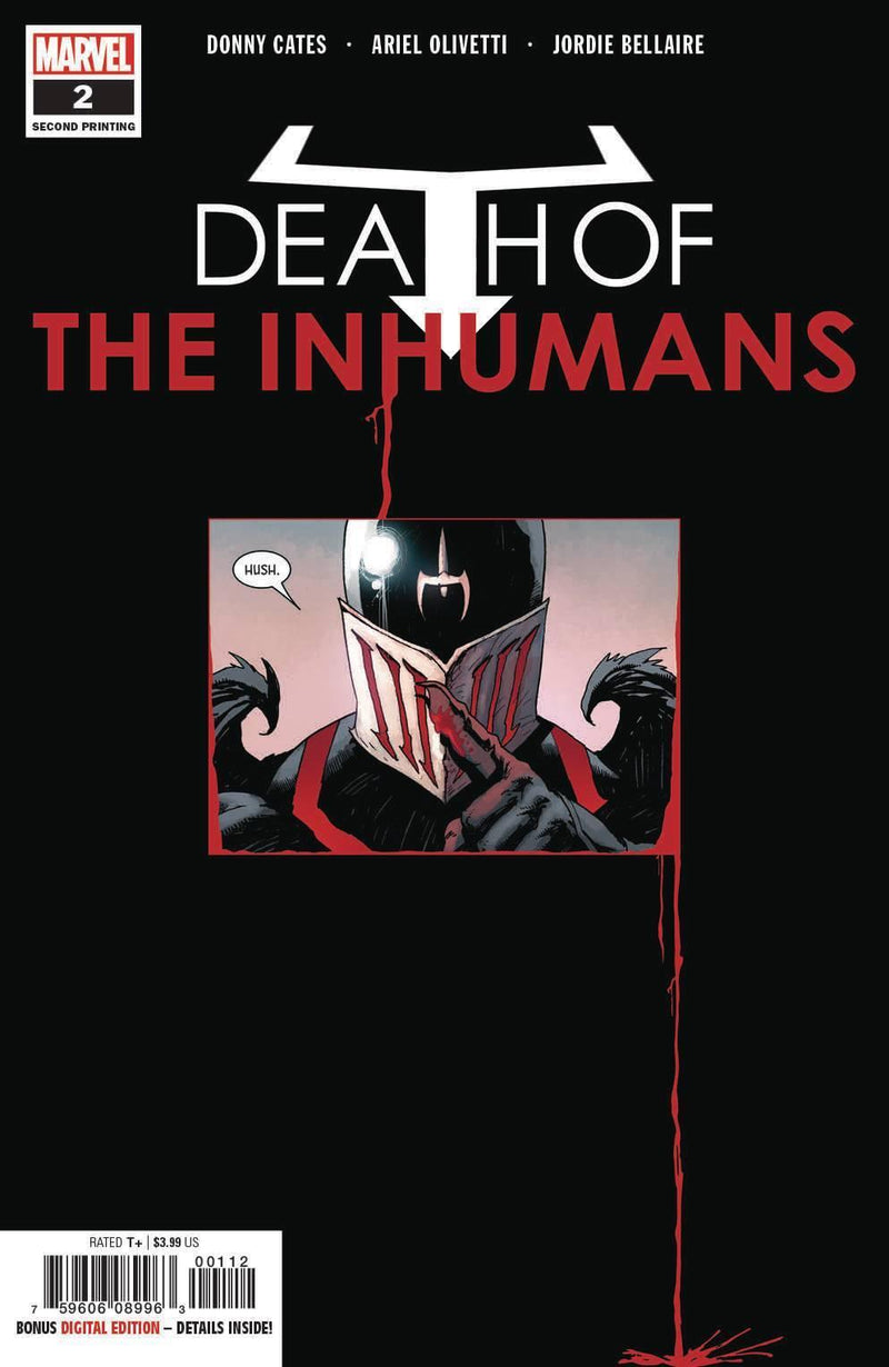 DEATH OF INHUMANS #2 2ND PTG OLIVETTI VAR