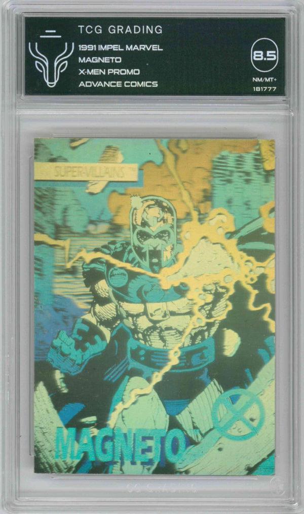 1991 MARVEL UNIVERSE ADVANCE COMICS MAGNETO PROMO TCG GRADED 8.5
