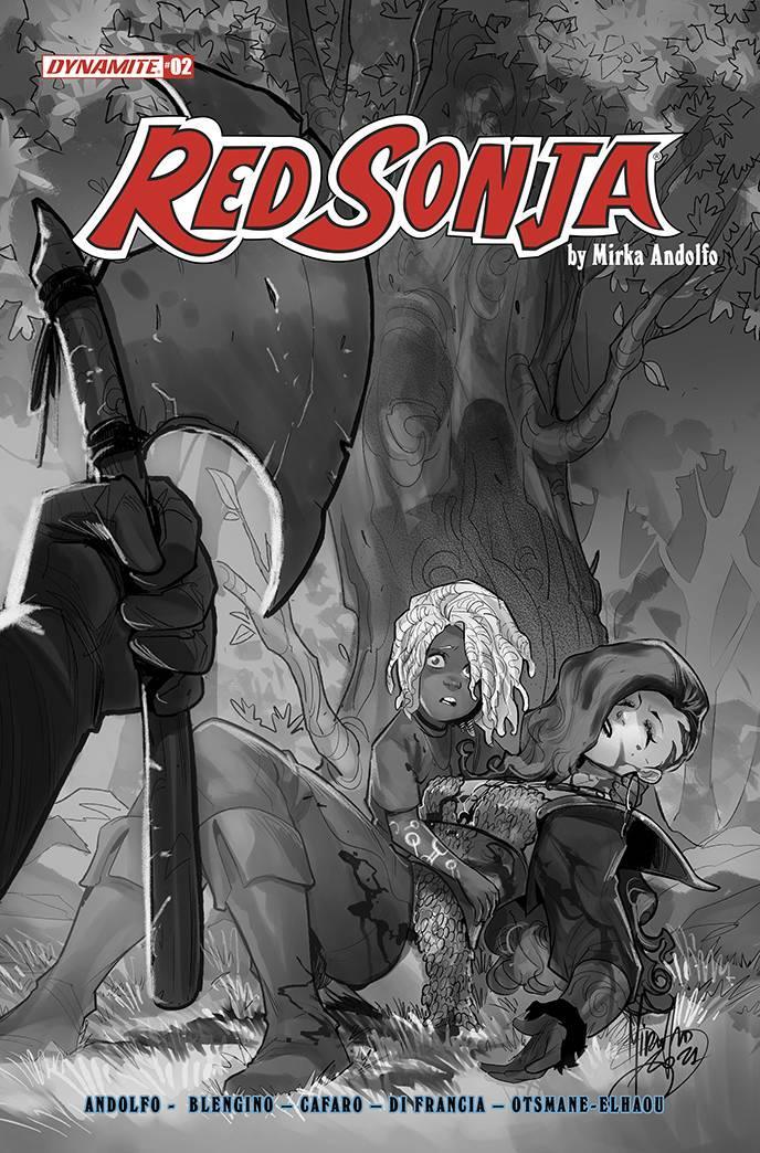 RED SONJA VOL 9 #2 CVR F 10 COPY INCV ANDOLFO B&W