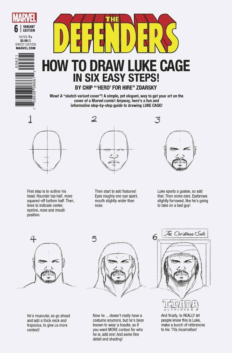 DEFENDERS VOL 5 #6 ZDARSKY HOW TO DRAW VAR LEG