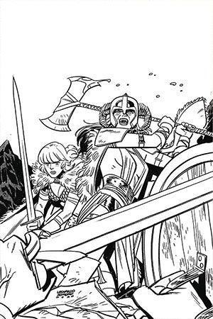 VAMPIRELLA RED SONJA #10 15 COPY LEONARDO B&W VIRGIN FOC INC