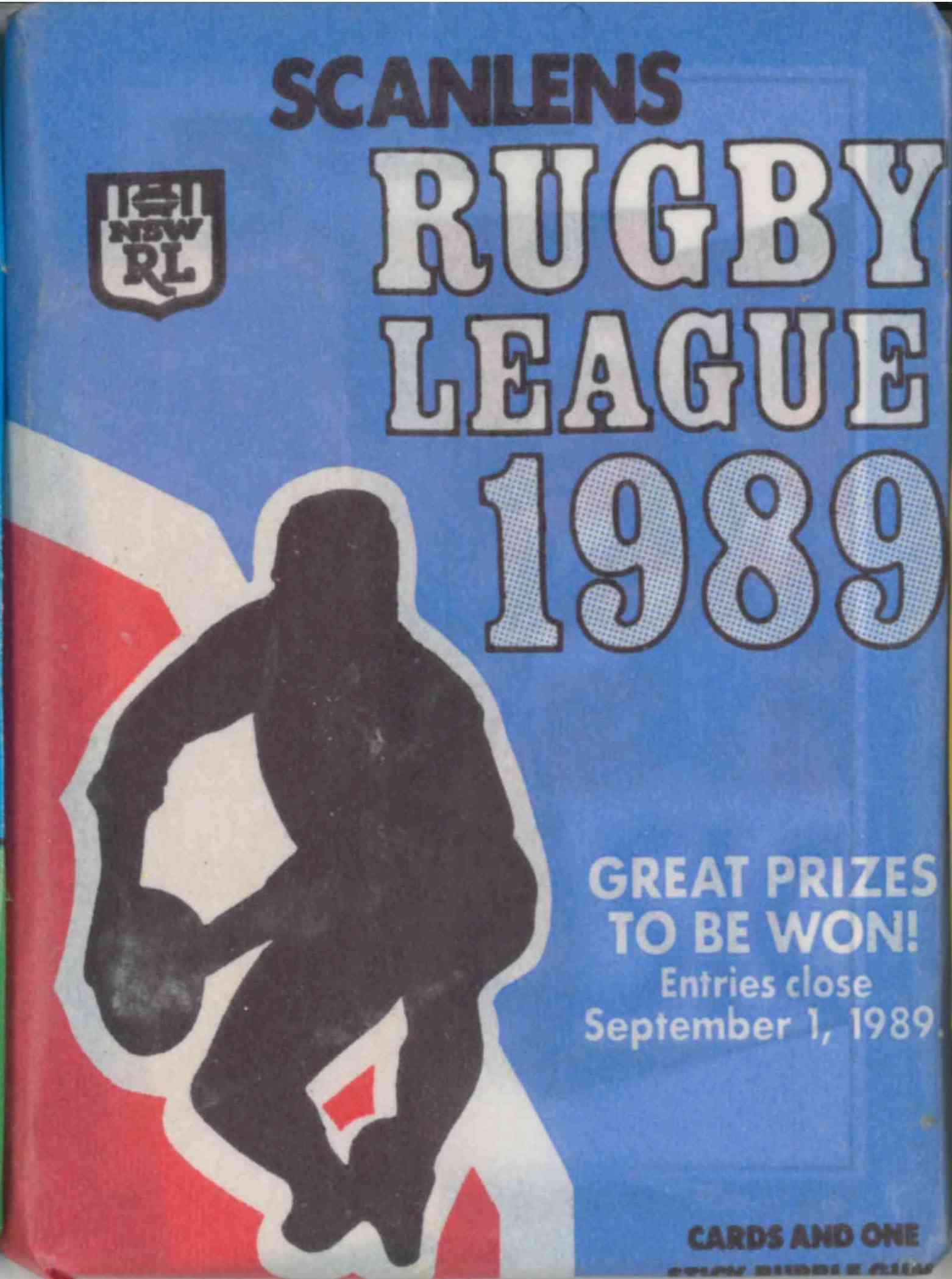 1989 SCANLENS RUGBY LEAGUE ONE (1) WAX PACK SEALED - Kings Comics