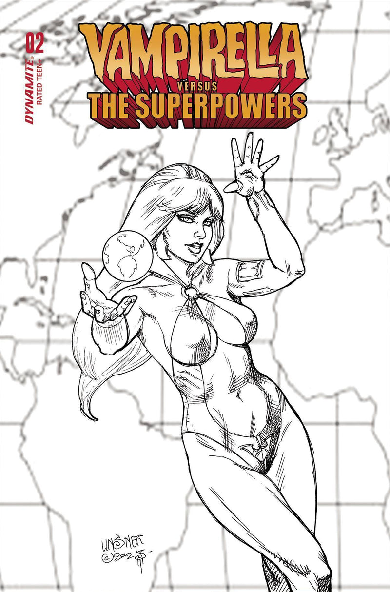 VAMPIRELLA VS SUPERPOWERS (2023) #2 CVR H 10 COPY INCV LINSNER LINE ART