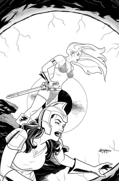 RED SONJA THE SUPERPOWERS #3 7 COPY FERGUSON B&W VIRGIN FOC