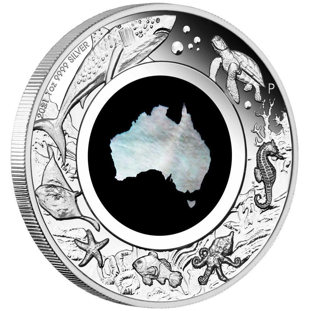 GREAT SOUTHERN LAND 2021 1oz SILVER PROOF MOTHER OF PEARL COIN - Kings Comics