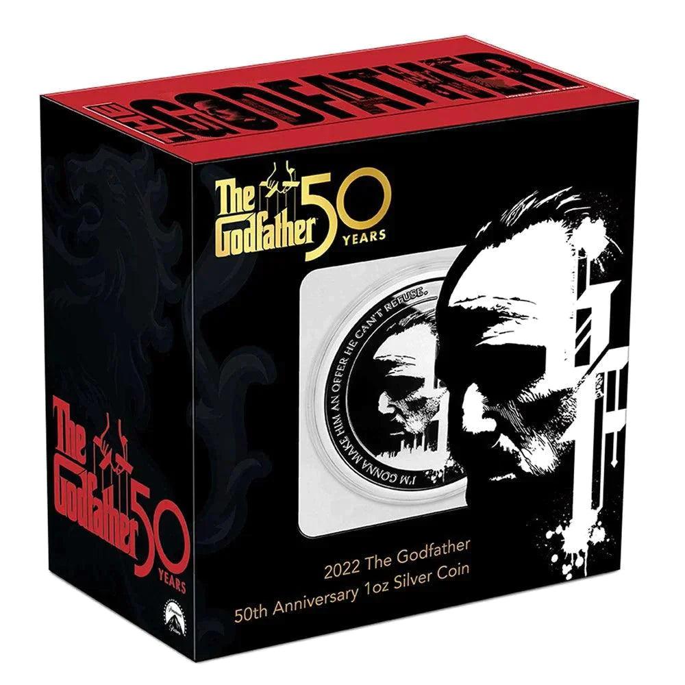 THE GODFATHER 50TH ANNIVERSARY 2022 1oz SILVER ENAMELLED COIN - Kings Comics