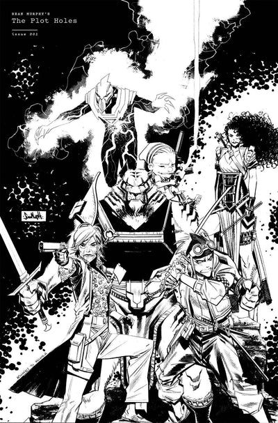 PLOT HOLES (2023) #1 CVR K 50 COPY INCV B&W MIGNOLA HOMAGE