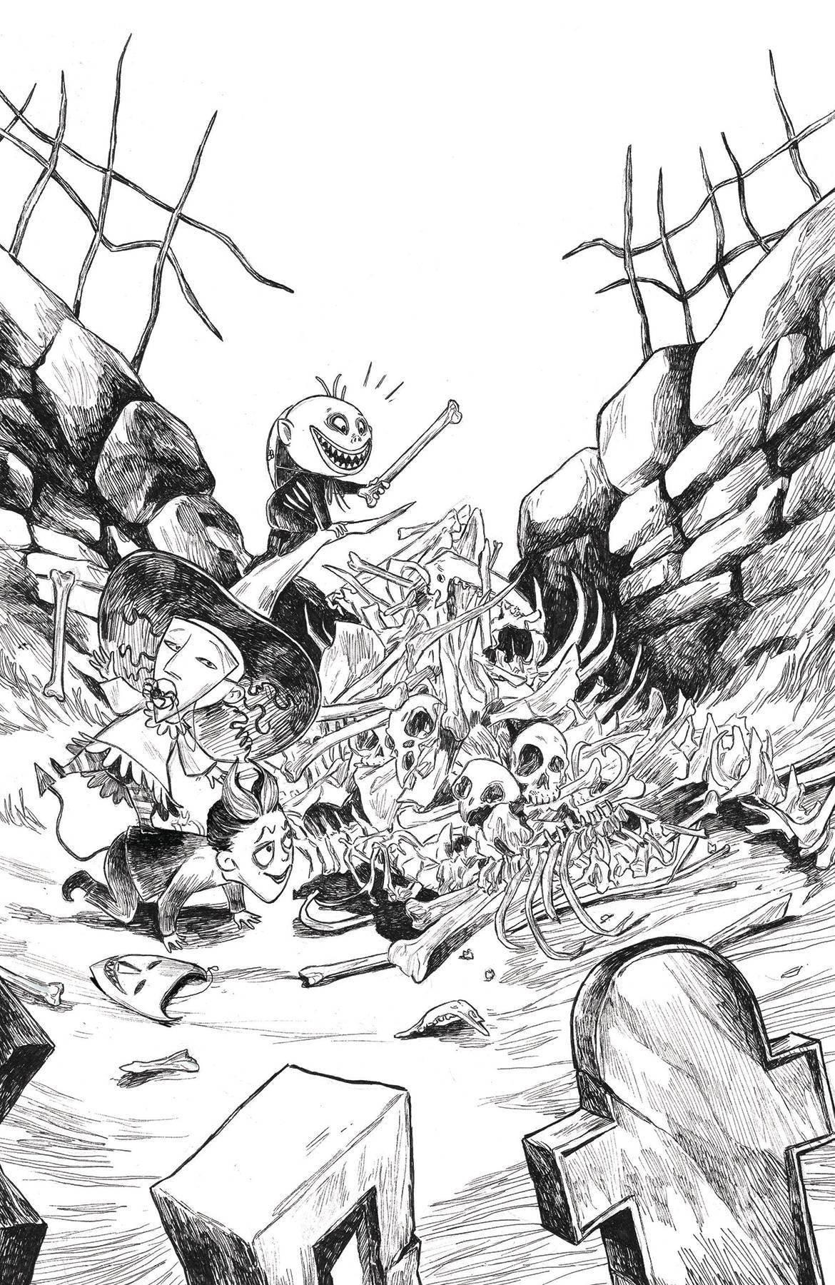 NBX BATTLE FOR PUMPKIN KING #4 CVR B B&W VIRGIN - Kings Comics