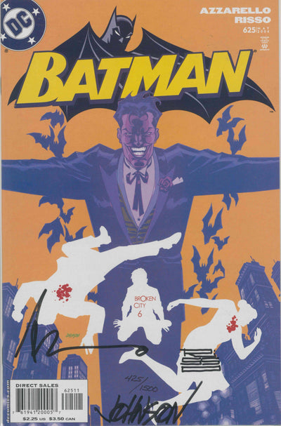 BATMAN (1940) #625 - TRIPLE SIGNED (AZZARELLO,RISSO,JOHNSON)