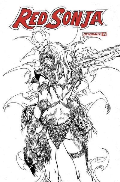 RED SONJA VOL 8 #25 11 COPY CASTRO B&W FOC INCV