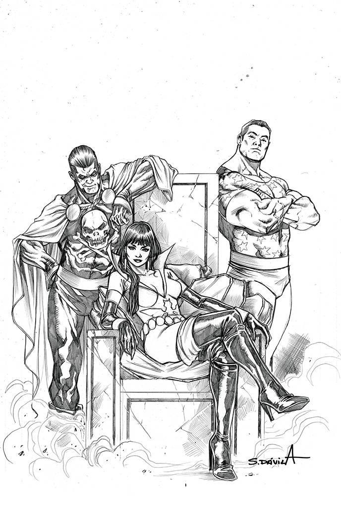 VAMPIRELLA DARK POWERS #5 11 COPY DAVILA B&W VIRGIN FOC INCV - Kings Comics