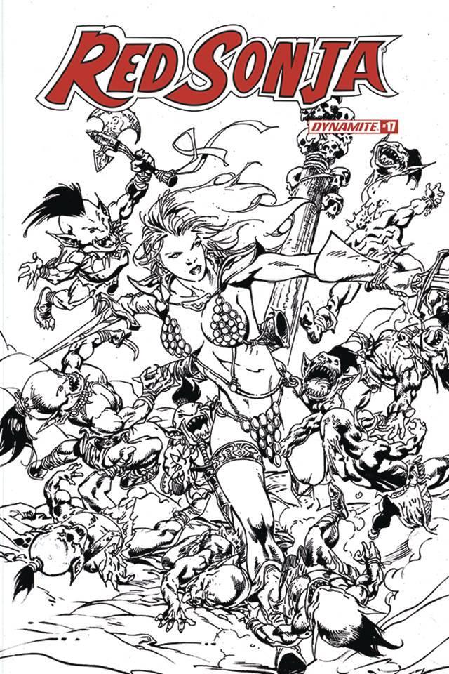 RED SONJA VOL 8 #17 11 COPY CASTRO B&W FOC INCV - Kings Comics