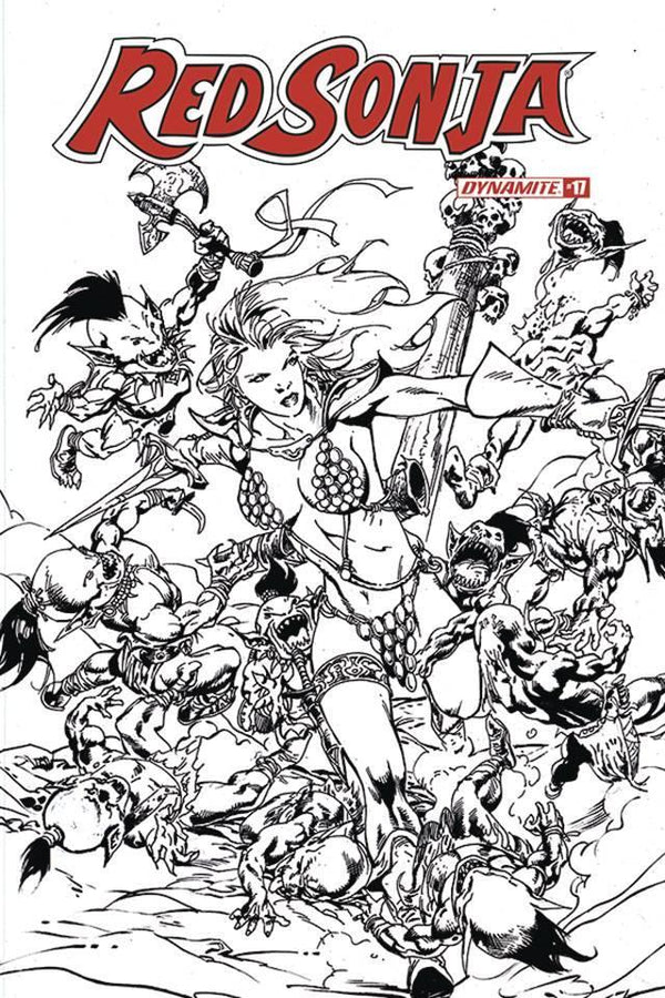 RED SONJA VOL 8 #17 11 COPY CASTRO B&W FOC INCV