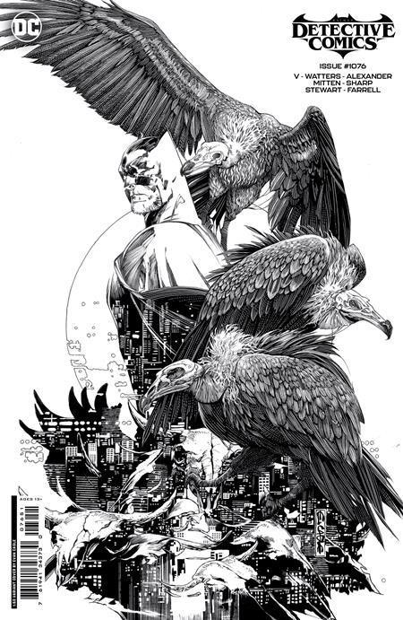 DETECTIVE COMICS VOL 2 (2016) #1076 CVR E INC 1:50 EVAN CAGLE B&W CARD STOCK VAR