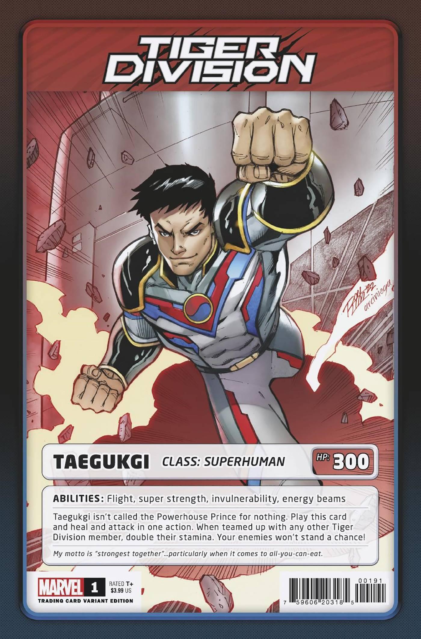 TIGER DIVISION #1 RON LIM TRADING CARD VAR - Kings Comics