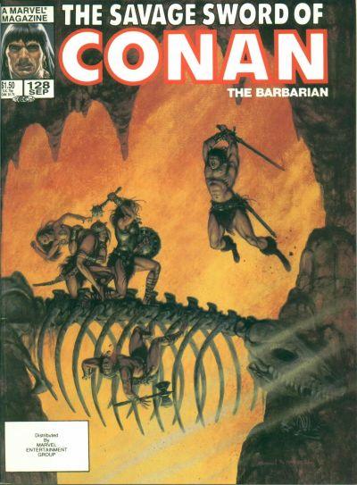 SAVAGE SWORD OF CONAN (1974) #128 (FN/VF) - Kings Comics