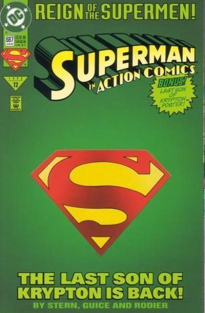 REIGN OF THE SUPERMEN (1993) DIE-CUT SET OF FOUR