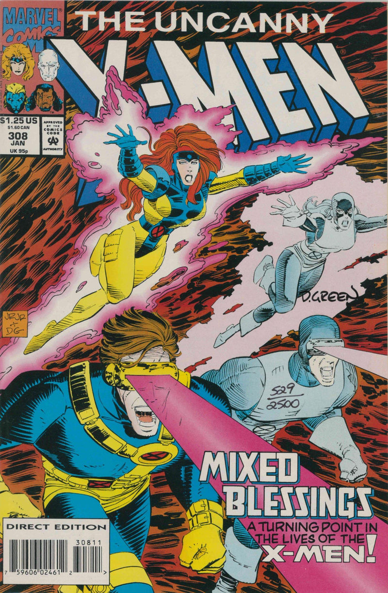 UNCANNY X-MEN (1963) #308 (NM) SIGNED BY DAN GREEN