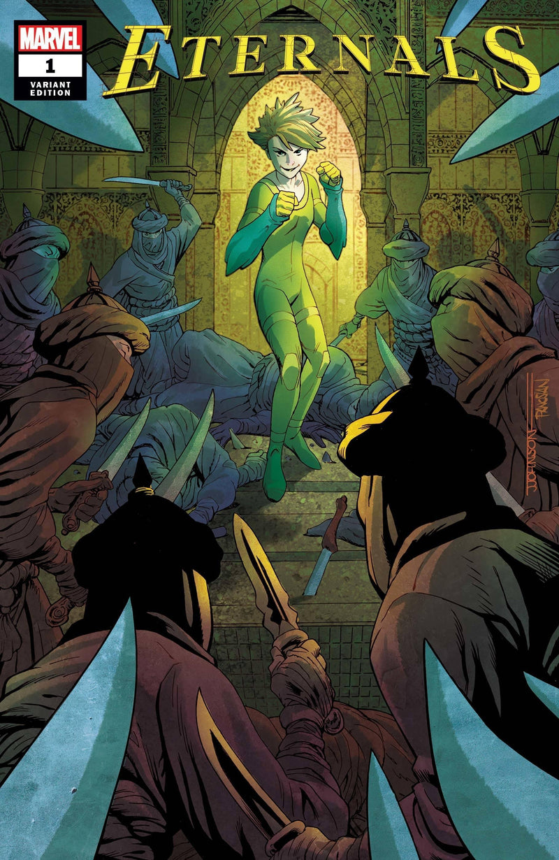 ETERNALS VOL 5 (2021) #1 JEFF JOHNSON VAR
