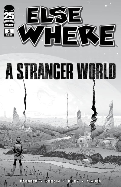 ELSEWHERE #3 CVR D B&W WALKING DEAD #93 TRIBUTE VAR