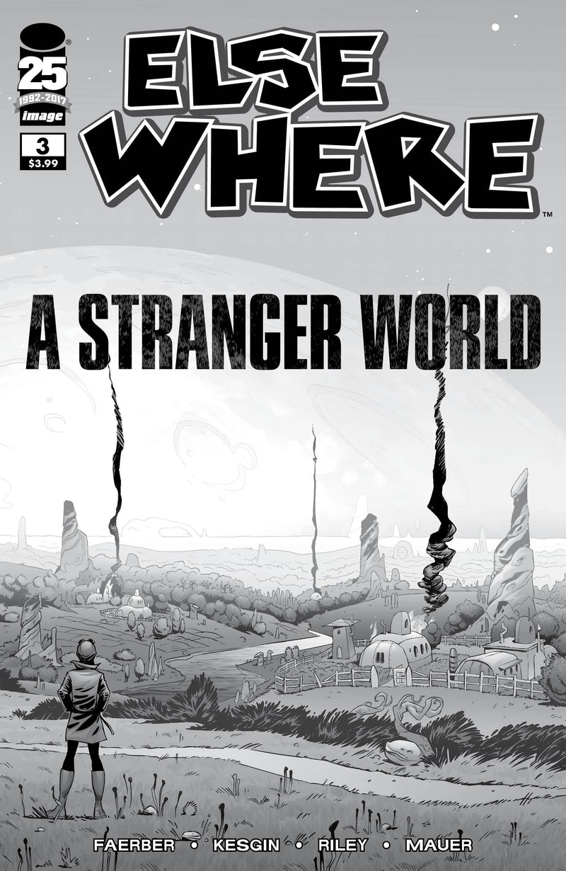 ELSEWHERE #3 CVR D B&W WALKING DEAD #93 TRIBUTE VAR