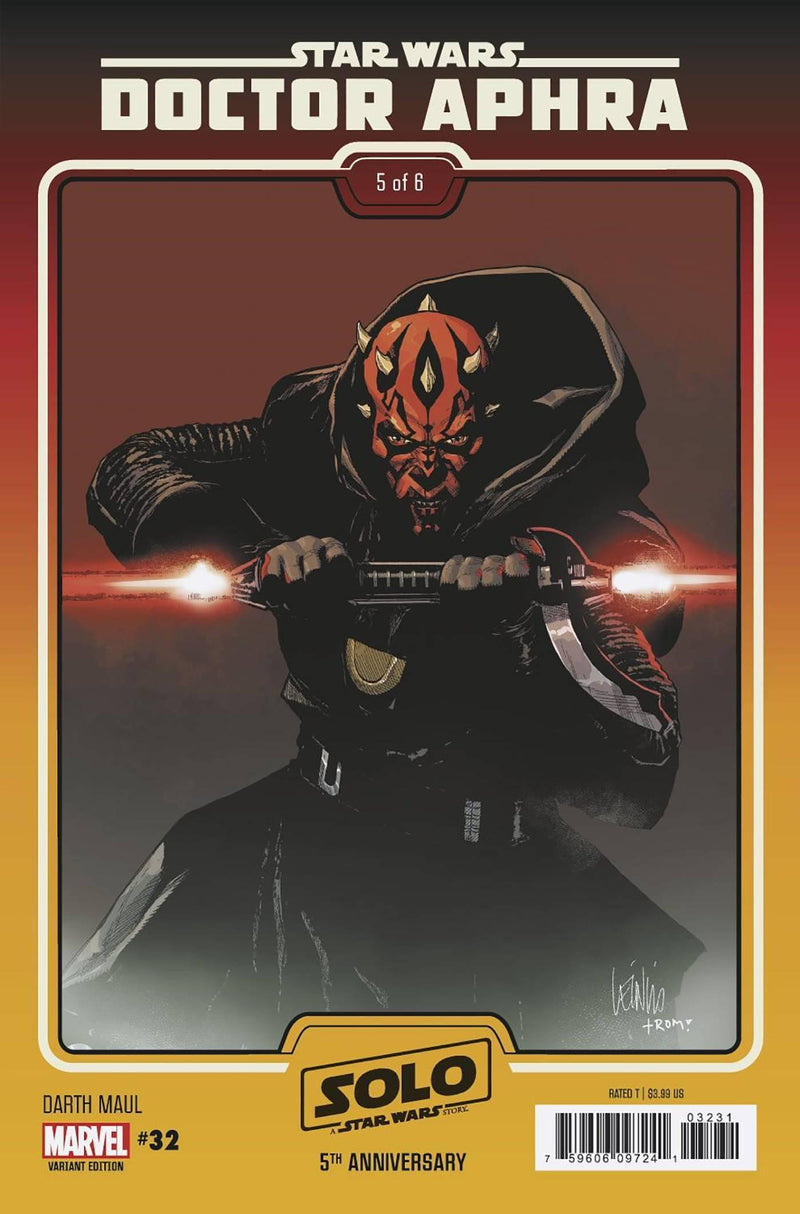 STAR WARS DOCTOR APHRA VOL 2 (2020) #32 YU DARTH MAUL SOLO 5TH ANN MOVIE VAR