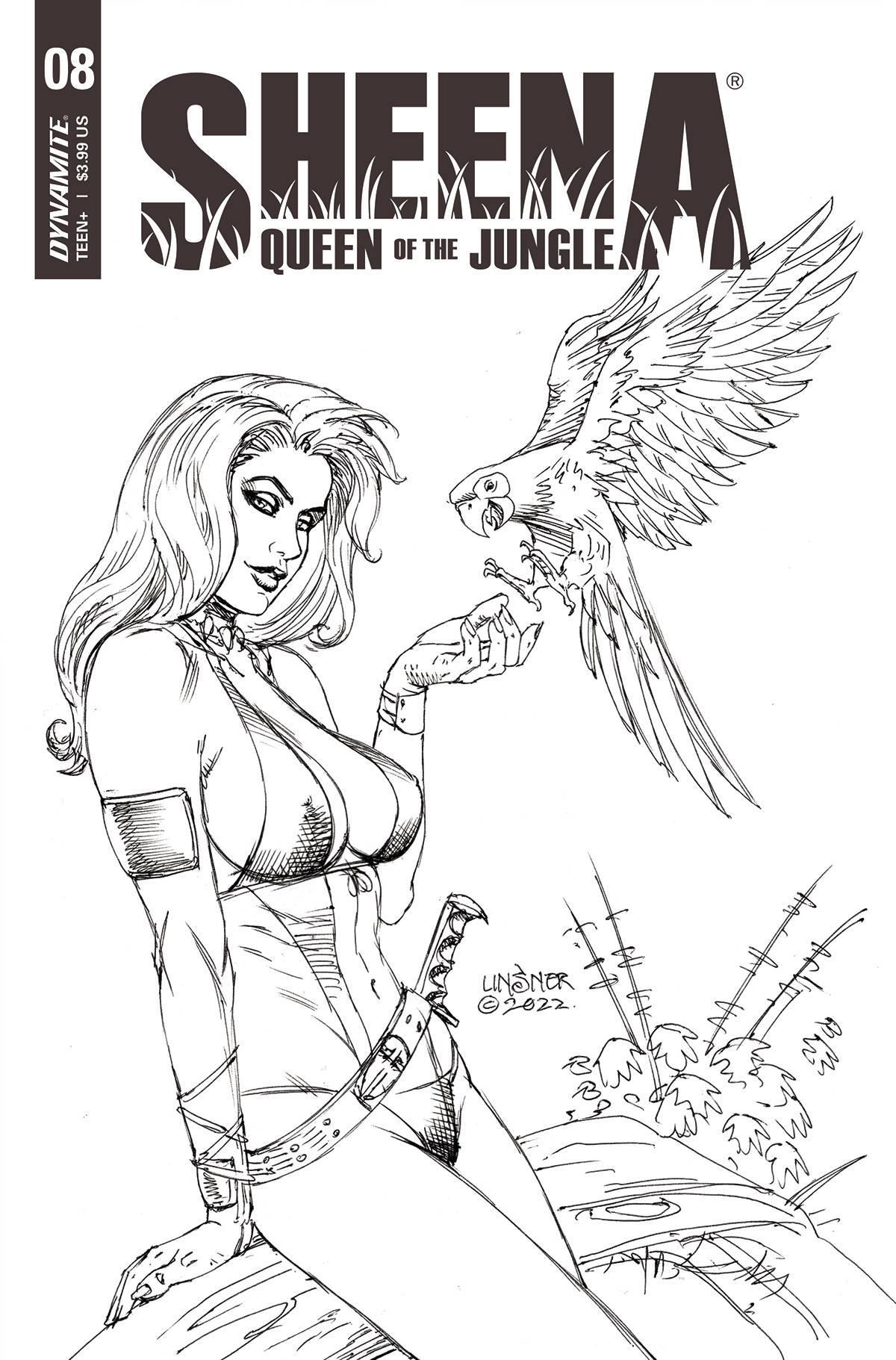 SHEENA QUEEN JUNGLE #8 CVR F 10 COPY INCV LINSNER B&W - Kings Comics
