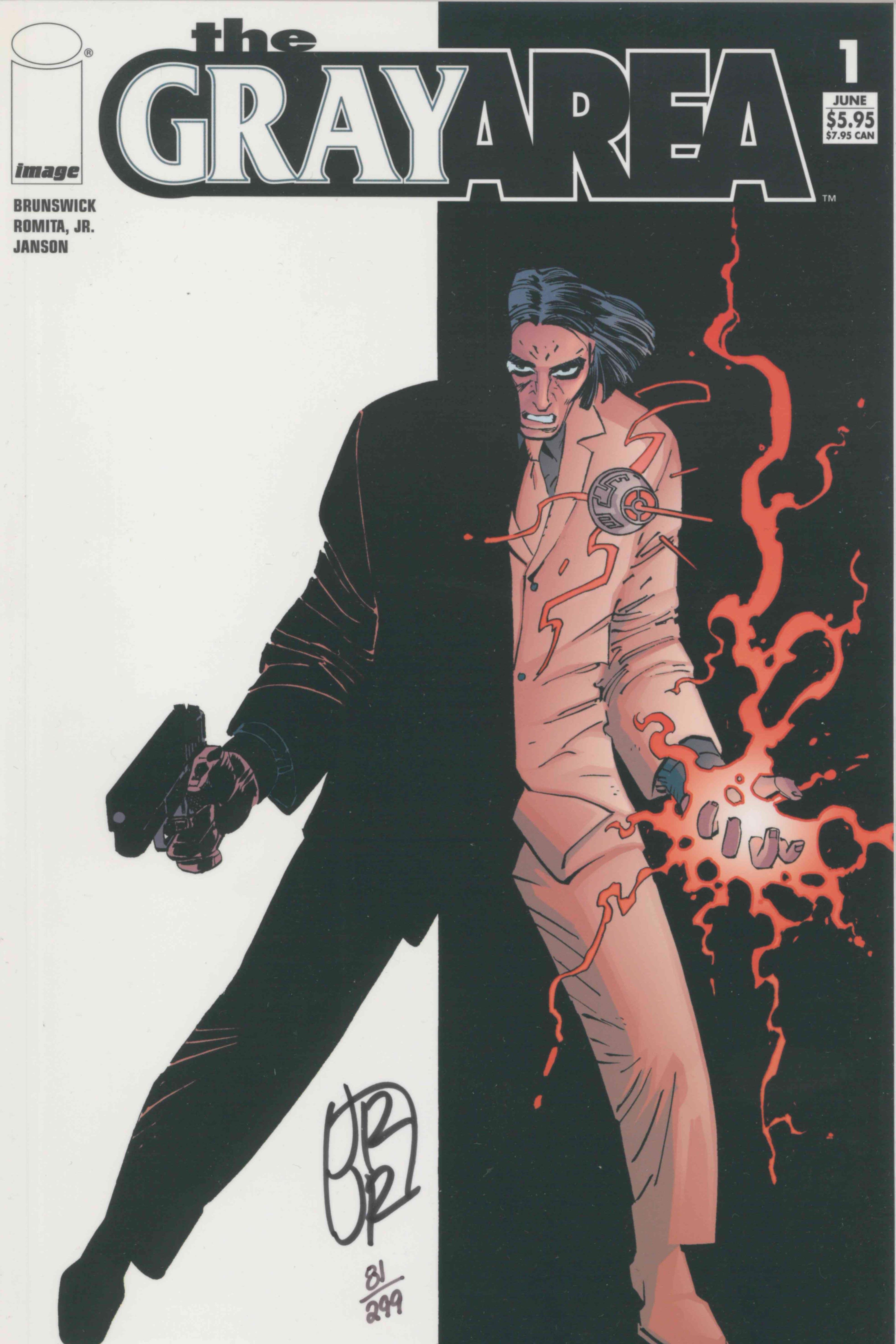 DF GRAY AREA #1 - SIGNED AND NUMBERED BY JOHN ROMITA JR WITH COA - Kings Comics